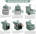 TAOCOCO Oversized Recliner Chair Covers, 1 Seater Streach Recliner Covers Soft - Image 6
