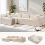 Korser 110" L-Shaped Modular Sectional Sofa by KORSER