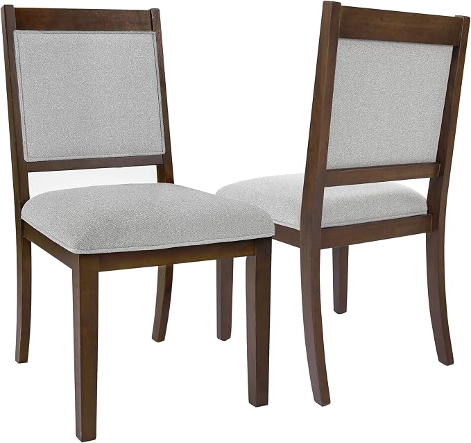 HomePop Open Back Upholstered Wood Frame Dining Chairs by HomePop