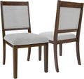 HomePop Open Back Upholstered Wood Frame Dining Chairs by HomePop