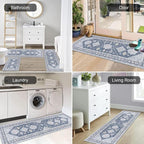 HEBE Boho Kitchen Rugs Set of 3, Non Slip Washable Kitchen Mats - Image 6