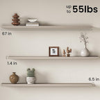 Fun Memories 67 Inch Fireplace Mantel Shelf, Deep Floating Shelves - Image 3