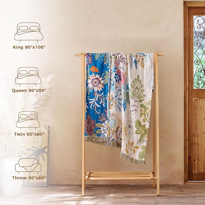 LUTBM Boho Throw Blanket for Couch Sofa Chair Cotton Summer Blankets for - Image 6
