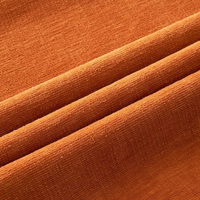 MIULEE Fall Orange Chenille Couch Throw Pillow Covers, 20x20 | Set of 2 - Image 2