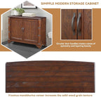 40" Solid Wood Buffet Storage Cabinet, Vintage Console Table - Image 6
