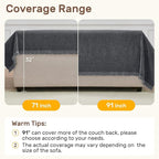 2 Pieces Sectional Couch Covers L Shaped Cover L Dark Gray | Thick Washable - Image 5