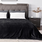 BEDELITE 3D Ribbed Jacquard Black Full Size Blankes - Image 2