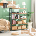 HCHQHS Bookshelf, 5-Tier Industrial Bookcase, Rustic Open Book Shelf, - Image 6