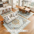 RELEANY Washable Area Rug, Water Repellent, Pet Friendly, Vintage Floral Boho - Image 7