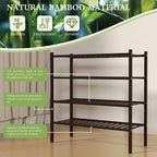 ROMGUAR CRAFT 4 Tier Bamboo Shoe Rack - Image 6