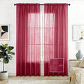 SpaceDresser Check Sheer Curtains 72 Inches Long by SpaceDresser