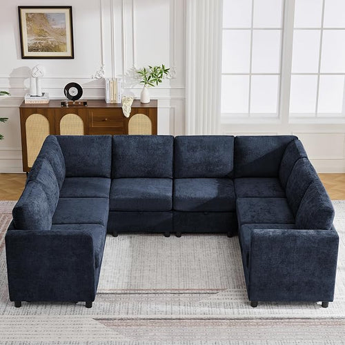 104'' U Shaped Modular Sofa, Sectional Couches by WUTUTUEE