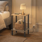 TUTOTAK End Table with Charging Station, Small Side Table, Nightstand Bedside - Image 7