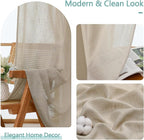 Chyhomenyc Semi Sheer Curtains 84 Inches Long 2 Panels Set, Light Filtering - Image 8