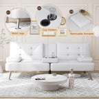 Shahoo Convertible Folding Futon Sofa Bed Sleeper Couch - Image 5