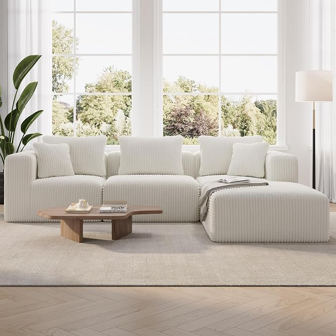 Novilla 106" Modular Sectional Sofa, Modern Cloud Sectional Couch by Novilla
