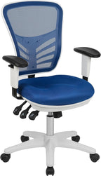 Flash Furniture Nicholas Mid-Back Blue Mesh Multifunction Executive Swivel by FlashFurniture