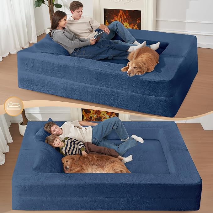 Futon Sofa Bed with Pillow, 3-in-1 Sleeper Sofa Bed with Removable Cover - Image 7
