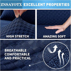 ZNSAYOTX Sectional Couch Covers, Stretch Jacquard Slipcovers - Image 5