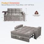 65'' 3-in-1 Convertible Sofa Bed - Image 2