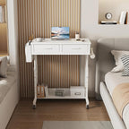 WINAZ Small Rolling Desk with Drawers & Storage - Image 7