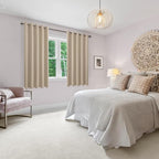 Blackout Curtains for Bedroom, 60 x 63 Inches Length Taupe 2 Panels | Thermal - Image 6
