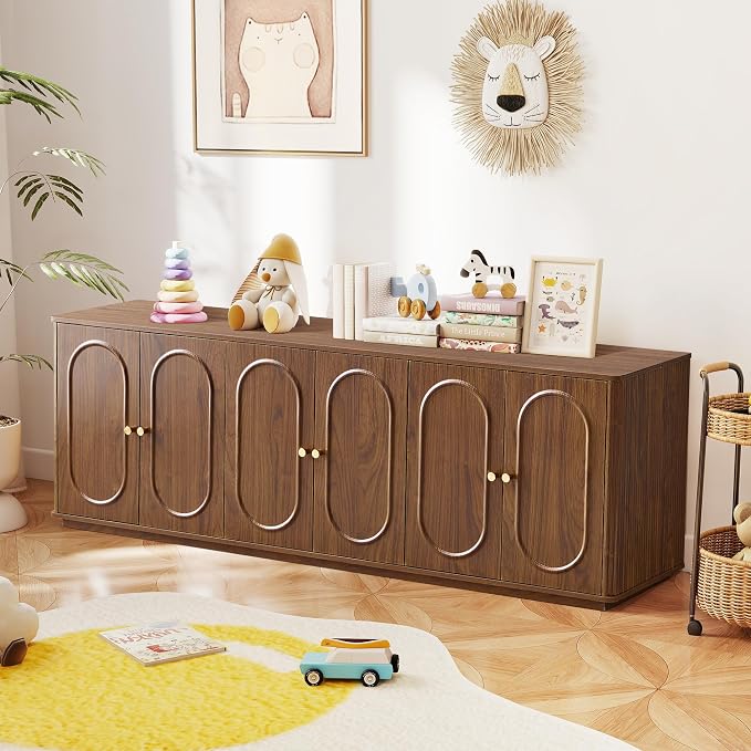 63'' Fluted Sideboard Buffet Cabinet - Image 3