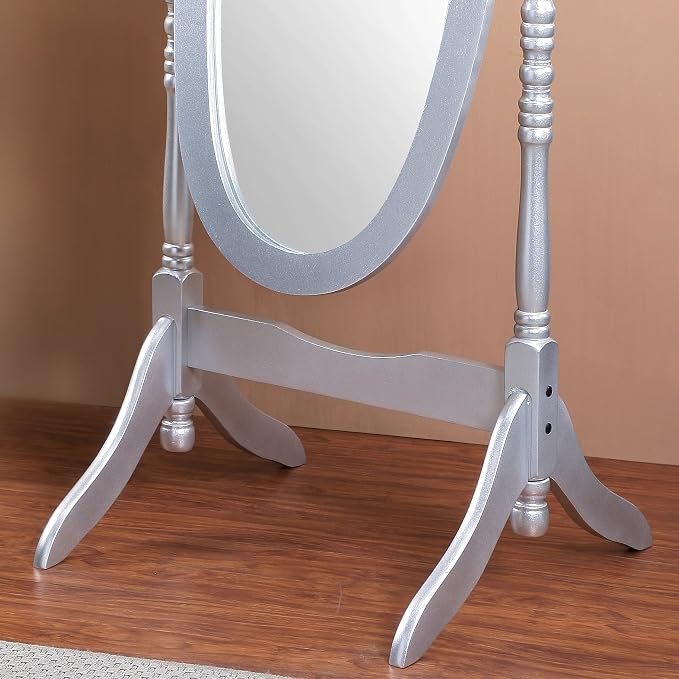Roundhill Furniture Queen Anna Style Floor Cheval Mirror - Image 3