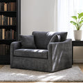 Oversized Armchair, 43.9" W Chenille Single Sofa Modern Upholstered Deep Seat by Aortzio
