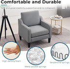 VINGLI Modern Accent Chairs Set of 2, Upholstered Sofa Chair Reading Chair - Image 3