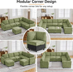 127'' Oversized U Shaped Modular Sofa, Sectional Couches - Image 6