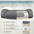 Leather Office Chair, PU Home Computer Desk Chairs - Image 5