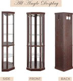 Corner Curio Cabinet, Light Bulb Inclued, Wine Bar China Cabinet - Image 5