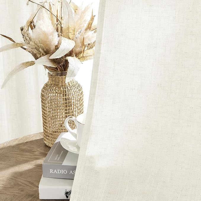 Joydeco Linen Curtains 2 Panel Set - Image 5