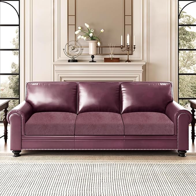 ANARACHON Leather Look Couch Cushion Covers Sofa Seat Slipcovers Sets Couches - Image 2
