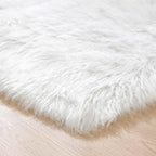 Goolela White Sheepskin Area Rug 9x12 Fluffy Fuzzy Furry Rug - Image 6