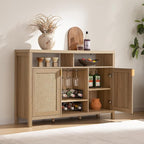 SICOTAS 51" Coffee Bar Cabinet Bar Cart - Image 2