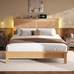 Lifezone Wood Queen Bed, Solid Wood Bed - Image 9