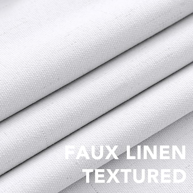 H.VERSAILTEX Blackout Curtains Linen Curtains 120 inches Long 100% Black Out - Image 4