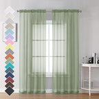 Bedroom Curtains 2 Panel Sets 84" Inch Length - Image 2