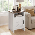JUMMICO Farmhouse Nightstand, Modern Bedside Table - Image 5