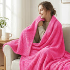 Exclusivo Mezcla Large Waffle Fleece Throw Blanket - Image 2