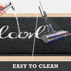 Black Door Mat Welcome Mats Outdoor Indoor Doormat - Image 5