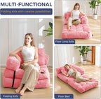 MAXYOYO Folding Sofa Bed, L-Shaped Convertible Sofa Bed - Image 3