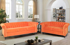 RARZOE Modern 2 Pieces Living Room Sofa Set, Loveseat and Chesterfield Sofa by RARZOE