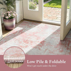 Rugflix 8x10 Area Rugs for Living Room, Washable Pink White Large Rug | Machine - Image 7