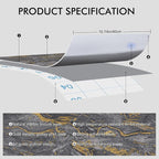 Grey Gold Marble Contact Paper for Countertops A Set of 15.7" X 472"Glossy Peel - Image 4