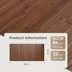 OUZUGIE 2 Pack 96x48 Inch Natural Bamboo Wall Panel – Coffee Pole Wrap Paneling - Image 2