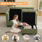 WUTUTUEE 58”Modular Sectional Loveseat Sofa - Image 3