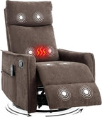 Trustyue Swivel Rocker Recliner Chair, 360° Swivel Recliner by Trustyue